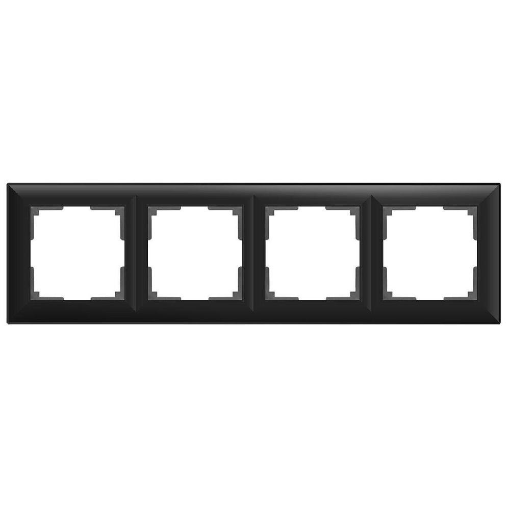 Рамка Werkel Fiore на 4 поста черный матовый WL14-Frame-04 4690389109188