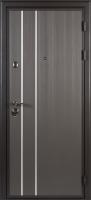 Дверь стальная ЛИВЕРПУЛЬ 2 (Коллекция "Shelter Plus") M-2 Реалвуд графит/Дуб филадельфия грей (стекло белое)